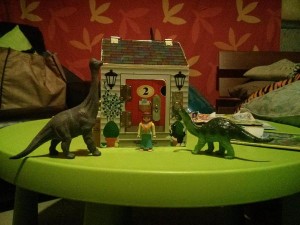 Between Two Dinosaurs